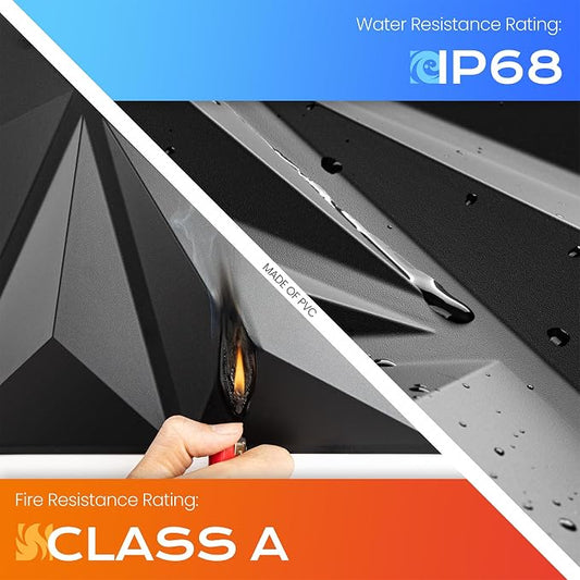 Sonicism Wall Panels Upgrade 12 Pack, 0.7”x11.8”x11.8”Pyramid 3D Wall Panels - Image 2