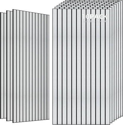 TO-TH Wood-Look Acoustic Wall Panels, 10 Pack 47.2” x 23.6” Sound Panels by TO-TH