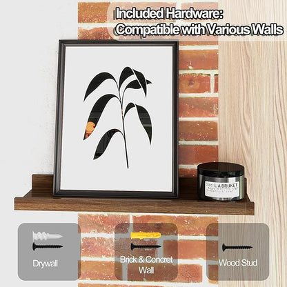Floating Shelves for Wall Decor, Wall Mounted Wood Storage Shelf for Bedroom - Image 5