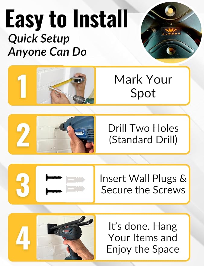 Ladder Hangers Set of 4 for Garage Wall - Image 5