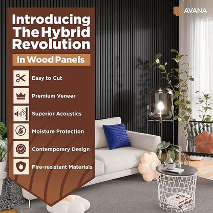 Avana Acoustic Wood Wall Panels – 47.2 X 12.6 Inch Black Oak Acoustic Panels 2 - Image 2
