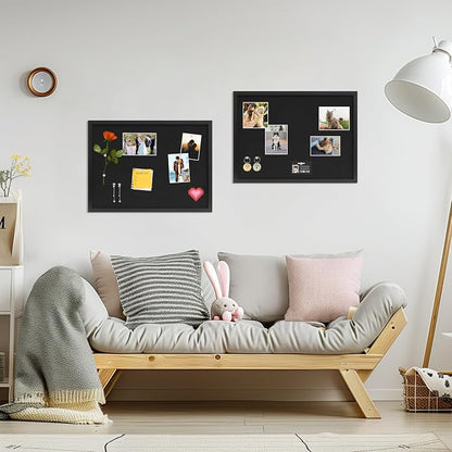 DAHAPYBOO Cork Board with Linen Black, Bulletin Board 23"x17", Corkboards - Image 2