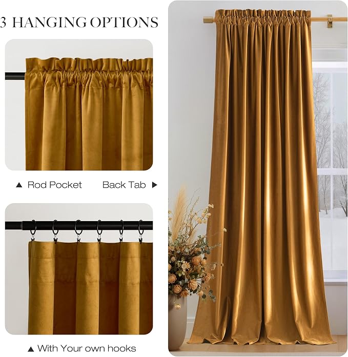 NICETOWN Warm Velvet Curtains 84 inch Long - Image 5