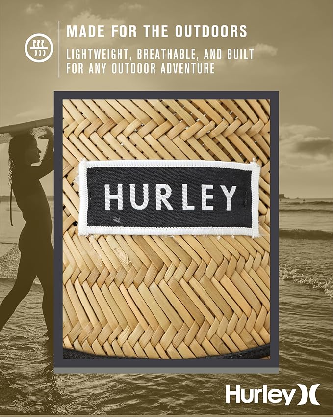 Hurley Men's Straw Hat - Bayside Lifeguard Straw Sun Hat