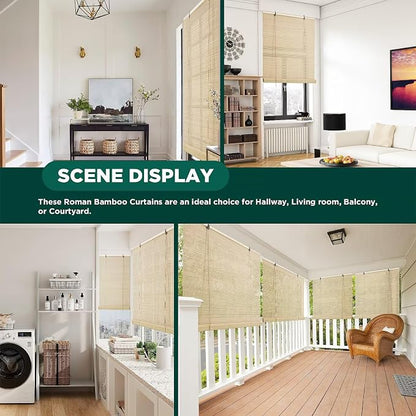 Bamboo Blinds for Interior Windows, Custom Roller Shades for Indoor Window and - Image 6