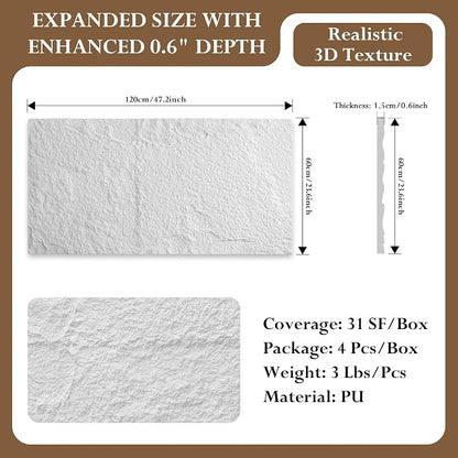 3D Faux Stone Wall Panels, Waterproof Stone Texture Panels - Image 3
