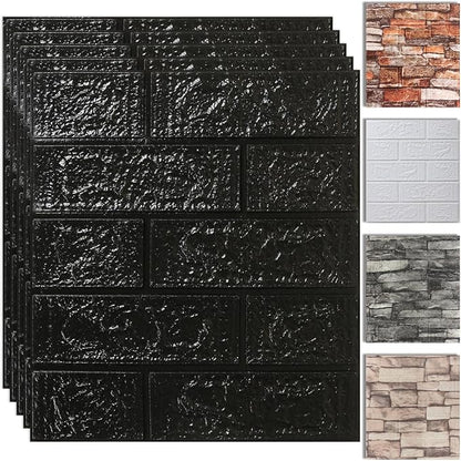 10PCS 3D Wall Panels Peel and Stick Foam, Self-Adhesive Decorative 3D Brick by SYYKDEF