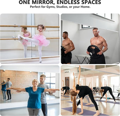 TRAHOME Home Gym Mirror for Wall, Glass Frameless Body Large Mirror for Home Gym - Image 3