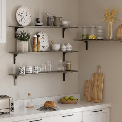 DINZI LVJ Long Wall Shelves, 55.1Inch Wall Mounted Shelves Set of 2, Extra - Image 5