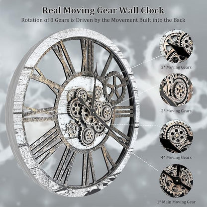 HOIBAI Large Wall Clock Clocks for Living Room Decor Oversized 30 Inch Wall - Image 5