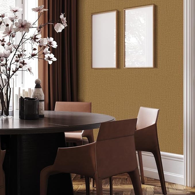 WADILE Grasscloth Peel and Stick Wallpaper 23.6in x 472in, Textured Contact - Image 4