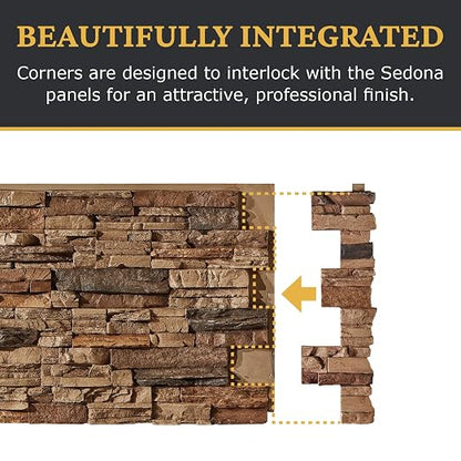AZ Faux High-Density Polyurethane Faux Stone Interlocking Right Endcap - Image 7