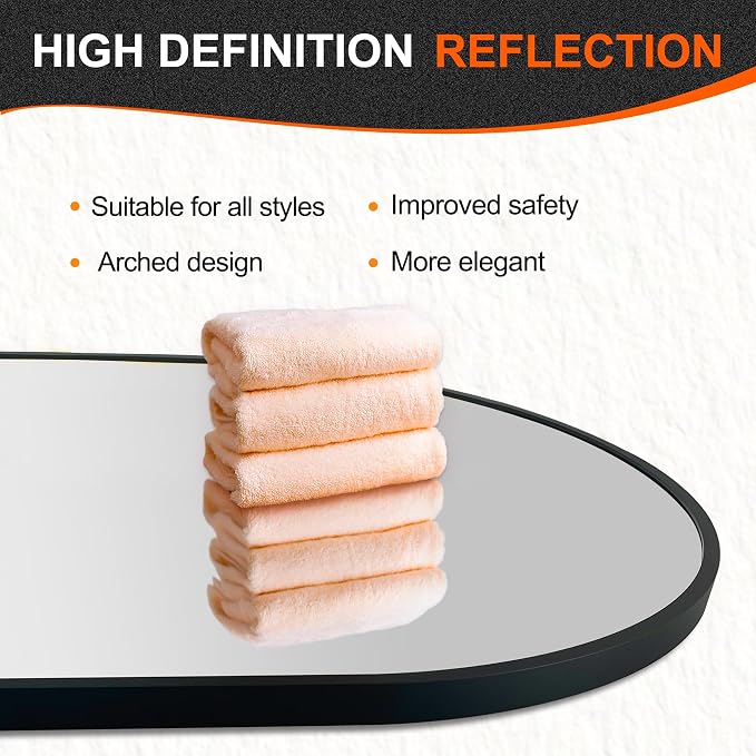 Delma Bathroom Wall Full Length Mirror - Image 5