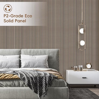 EVERECO 6 Pack Wood Slat Acoustic Wall Panels 92.5" × 7.87", 3D Sound Absorbing - Image 6
