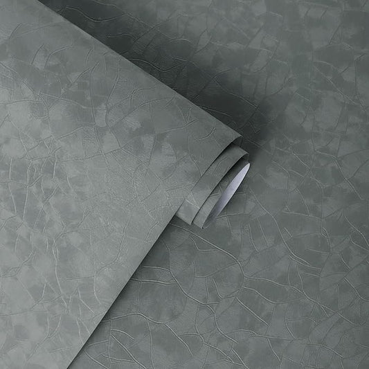 Yasinet Peel and Stick Wallpaper Removable Wallpaper Modern Grey-Green Embossed by Yasinet