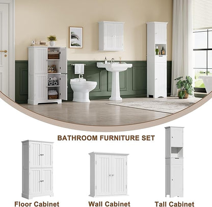 ChooChoo Bathroom Wall Cabinet, Over The Toilet Space Saver Storage Cabinet - Image 5