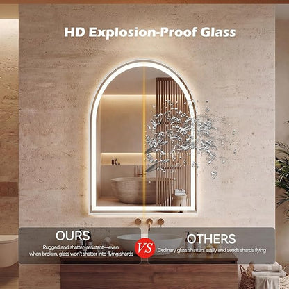 DUMOS 20"×28" LED Bathroom Mirror - Image 3