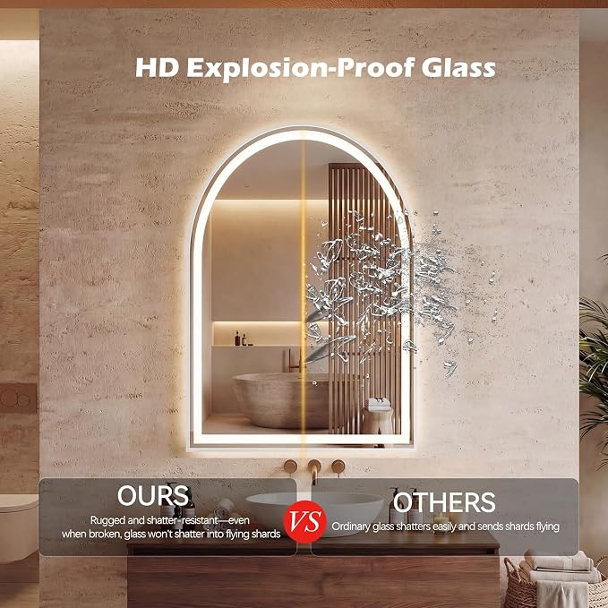 Sweetcrispy 20“×28” LED Bathroom Backlit Mirror - Image 2