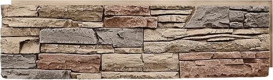 GenStone Faux Stacked Stone Panel 41" x 11.25" in Desert Sunrise Color by GenStone