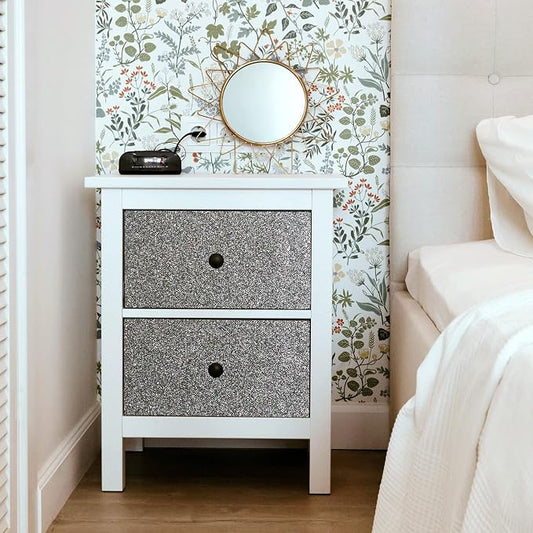 CRE8TIVE Charcoal Grey Holographic Glitter Wallpaper Border Peel and Stick - Image 2