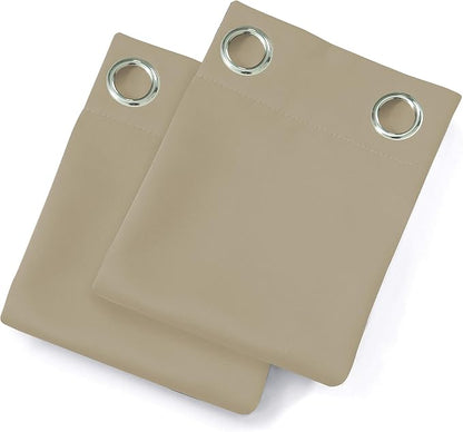 LEMOMO Beige Thermal Blackout Curtains/52 x 63 Inch/Set of 2 Panels Room - Image 8