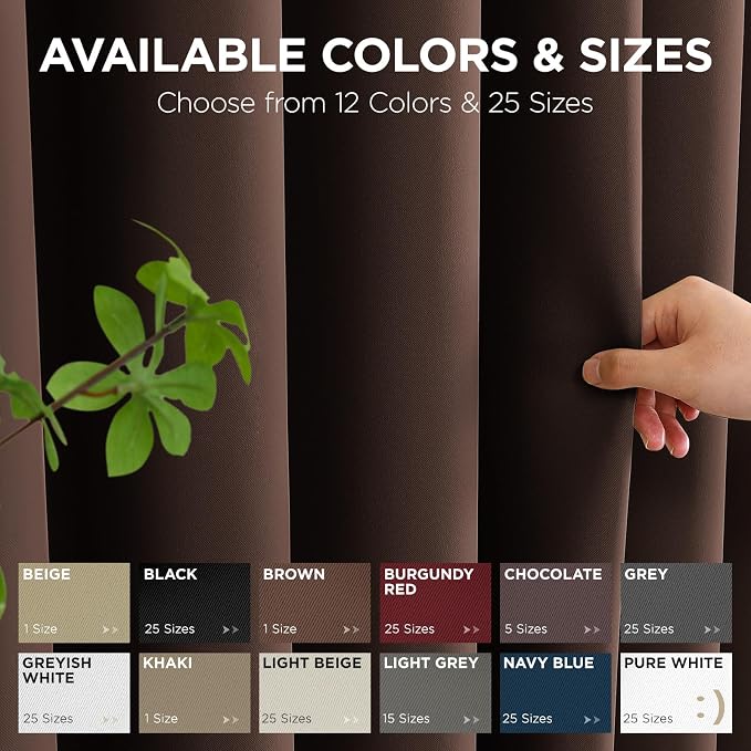 Joydeco Blackout Patio Sliding Door Curtains 108 Inches Long, Grommet Privacy - Image 8