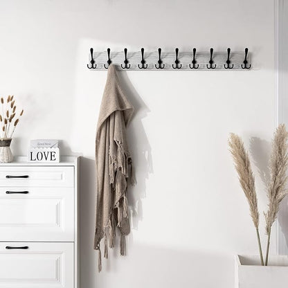 SKOLOO Rustic Large Wall Mounted Coat Rack-38.6'' Long Coat Rack - Image 2