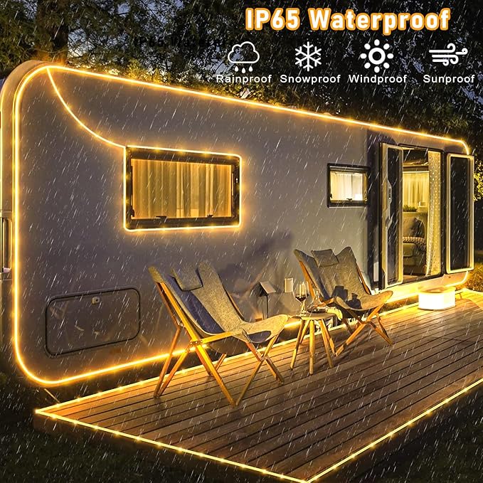 Rope Lights Outdoor, 100FT 300 LED Plug in Christmas Lights with Waterproof 8 Modes, Connectable String Twinkle Light for Indoor House Patio Garden Party Holiday Decorations, Warm White