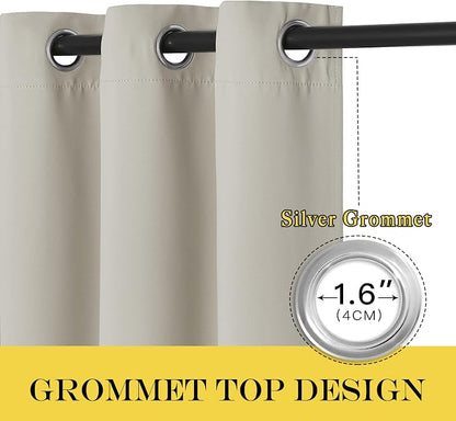 NICETOWN Room Darkening Bedroom Curtain 72 inches Long - Image 2