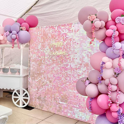 COKAOBE Iridescent Pink Shimmer Wall Backdrop, Photo Backdrops - Image 6