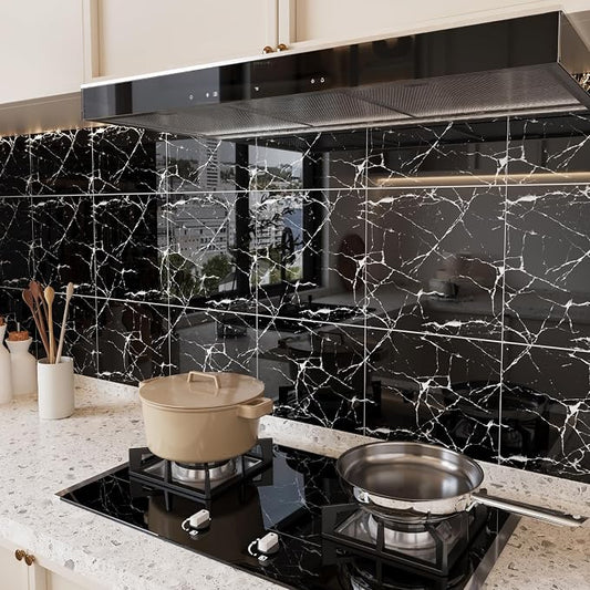 10pcs Peel and Stick Tile Shower Waterproof Marble Tiles Wall Panels, - Image 2