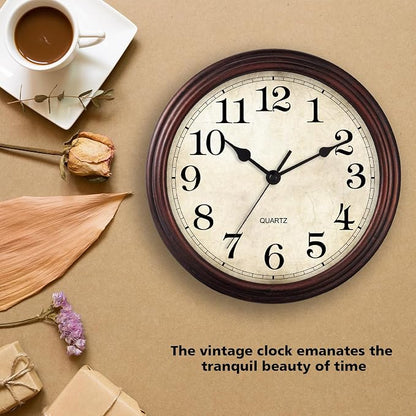 Wall Clock, 9 Inch Silent Non Ticking Classic Battery Operated Clocks, - Image 7