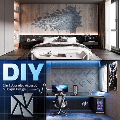 22 Pack Acoustic Panels with Self-Adhesive, Sound Panels High Density, - Image 3