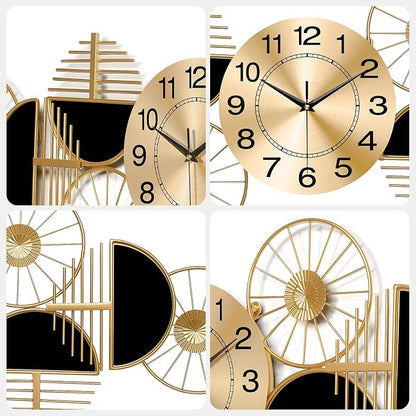 Large Wall Clock, Modern Silent Non-Ticking Metal Wall Art Wall Clocks Battery - Image 5