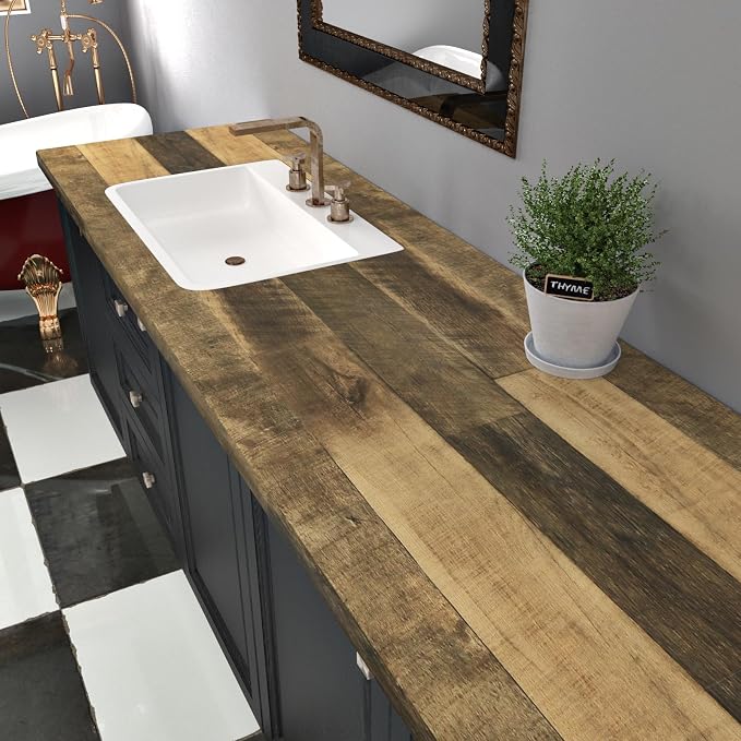 WESTICK Brown Wood Countertop Contact Paper - Image 3