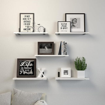 DOLLFIO Floating Shelves, 5 Sets Wall Shelves, Wooden Floating Shelves - Image 6