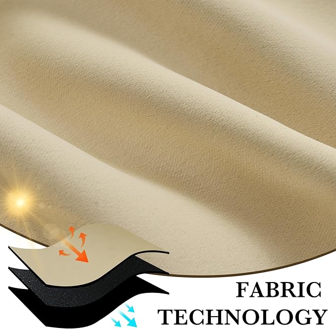 RYB HOME 100% Blackout Basement Curtains 30 inches Long, Heat & UV Blocking - Image 7