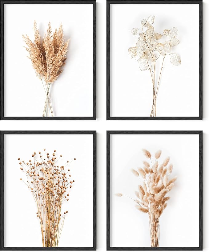 HAUS AND HUES Brown Plant Set of 4-11x14 by HausandHuesArtPrints