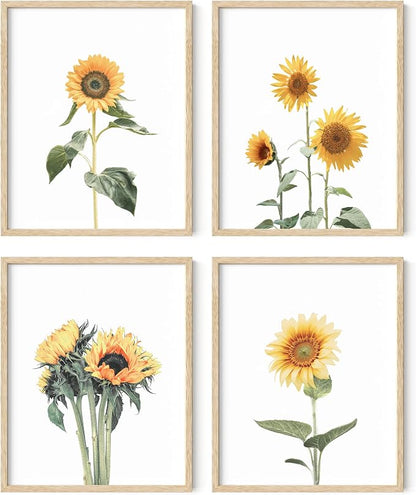HAUS AND HUES Sunflower Set Collage 16x20 by HausandHuesArtPrints