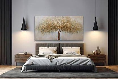 VHMING Abstract Wall Art Gold Tree of Life Artwork Canvas Painting Textured - Image 4