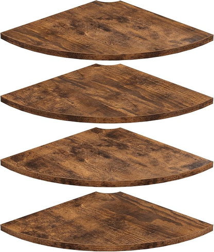 Homode Corner Wall Shelf, 12 Inch Wide Round Corner Floating Shelves by Homode