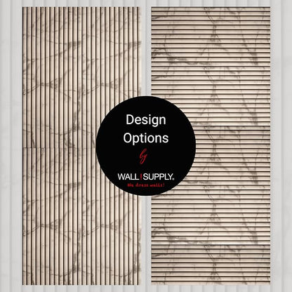 Wall!Supply 3D Wall Panels – Faux Marble Round Slatted – Home Decor Wallpaper - Image 7