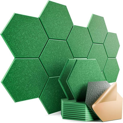 12 Pack Self-Adhesive Acoustic Panels 12" X 10" X 0.4" by Dailycooper