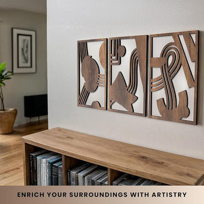 qmmp Modern Wooden Wall Sculptures - Image 8