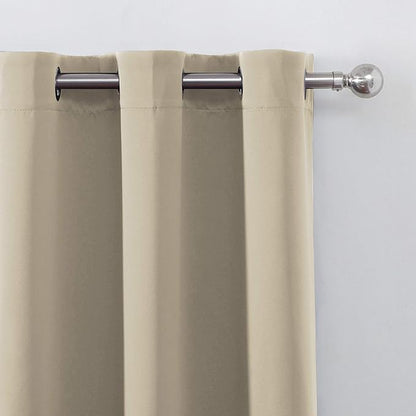 LEMOMO Beige Thermal Blackout Curtains/38 x 84 Inch/Set of 2 Panels Room - Image 6