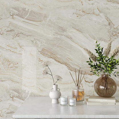 VEELIKE Wide 32''x354'' Beige Gold Marble Contact Paper - Image 6