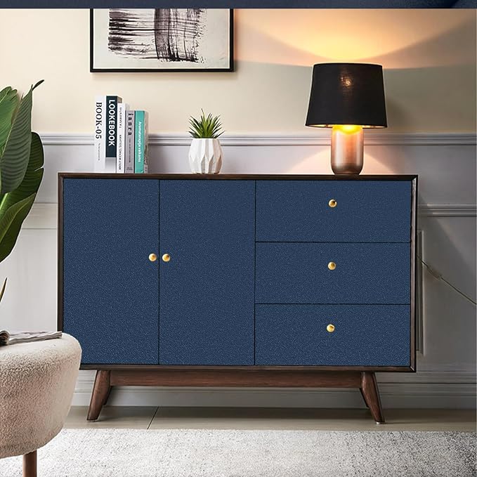 Yancorp 16"x394" Matte Gray Blue Peel and Stick Wallpaper Removable Contact - Image 4
