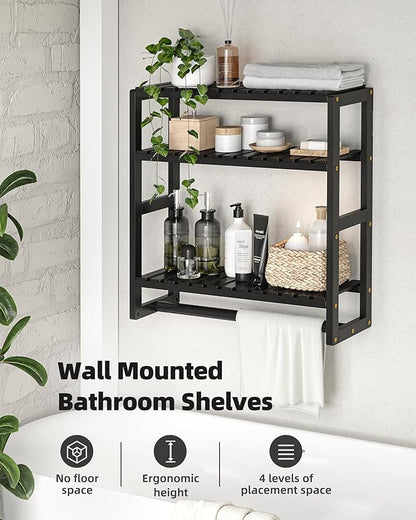 Galood Over The Toilet Storage Bathroom Shelves Wall Mounted 3 Tier Space Saver - Image 4