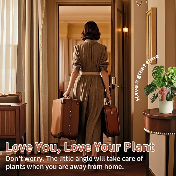 WILDKEN Terracotta Watering Globes, 3 Pack Angel Shaped Plant Watering Spikes Vacation Self-Watering Planters Devices for Indoor and Outdoor Plants