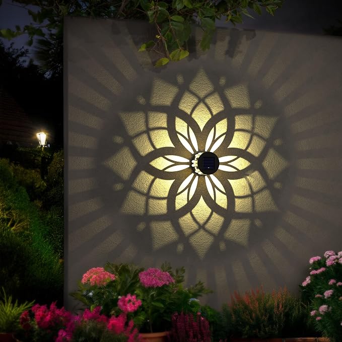2 Pack Solar Fence Lights Metal Solar Powered Outdoor Wall Deck Step Lights - Image 3